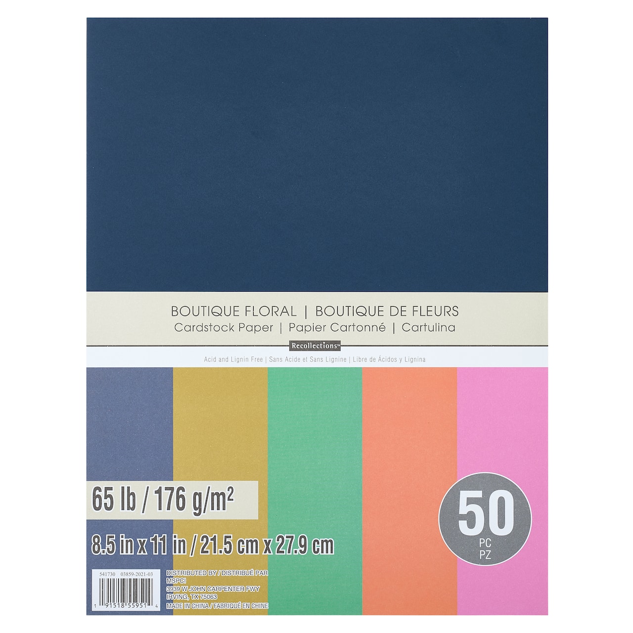 12 Packs: 50 ct. (600 total) Boutique Floral 8.5" x 11" Cardstock Paper by Recollections™